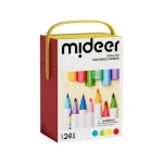 Marcadores lavables con doble punta - 24 colores mideer