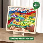 puzles de madera - Reino de dinosaurios (100 piezas) mideer