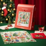 Rompecabezas artístico – Intercambio de regalos en Navidad (120 piezas) mideer