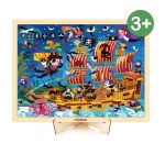 puzles de madera - Barco pirata (100 piezas) mideer